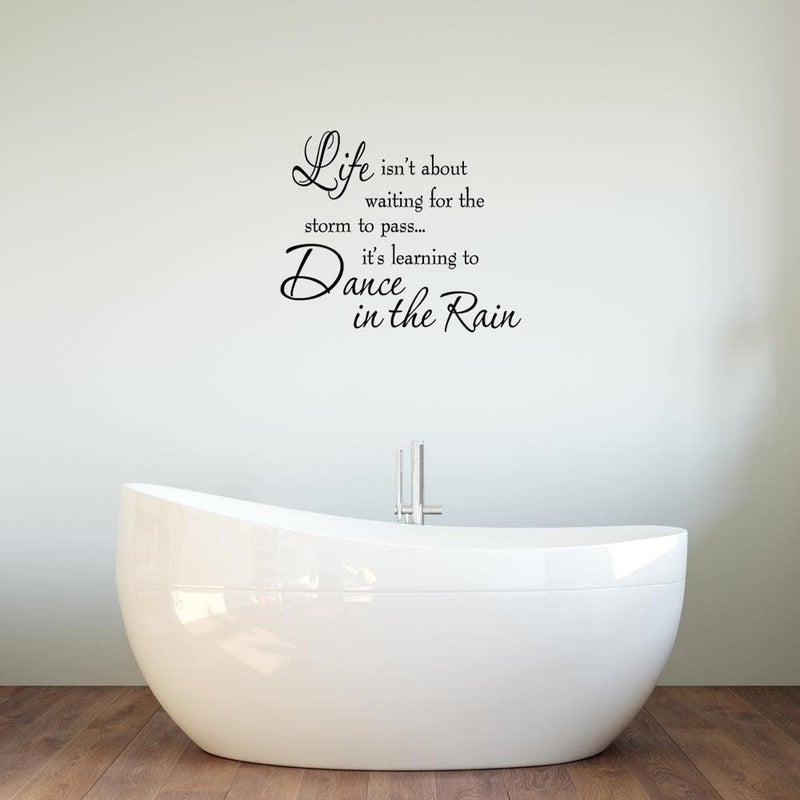 VWAQ Life Isnt About Waiting for The Storm to Pass Its Learning to Dance in The Rain Vinyl Wall Decal Inspirational Quotes - Image 4